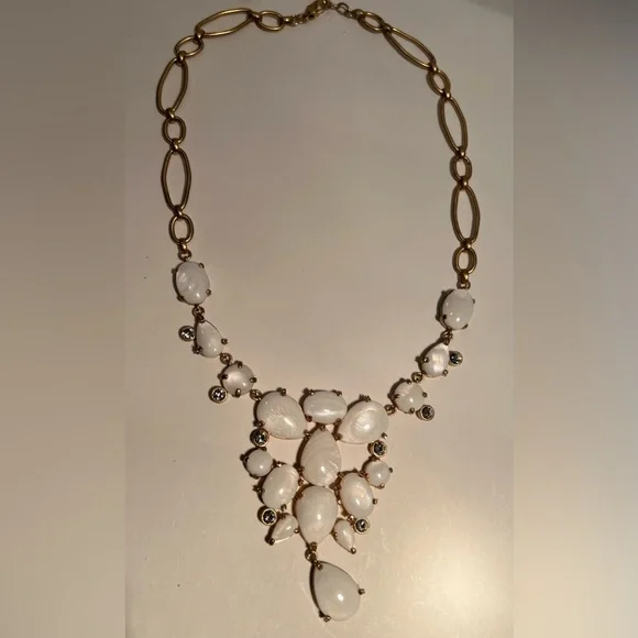 Nordstrom Mother of Pearl & Swarovski Crystal Statement Necklace - Picture 2 of 8